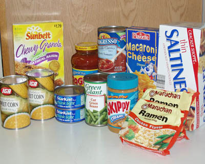 Sample Food Items Needed